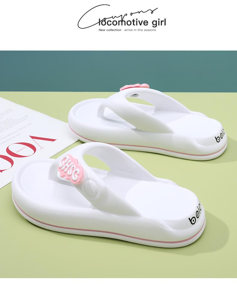 Женские нескользящие шлепанцы 2024: Повседневные пляжные сандалии для прямой трансляции