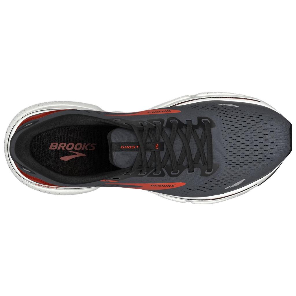Brooks Кроссовки для бега Ghost 15 Удобные Нескользящие Низкие Мужские кроссовки Черный Оранжевый 110393-1D-024