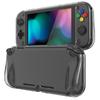PlayVital Чехол-рукоятка для Nintendo Switch Lite, прозрачный, защитный, ударопрочный, с колпачками для стиков и кнопок из закаленного стекла, Защитный, устойчивый к царапинам,