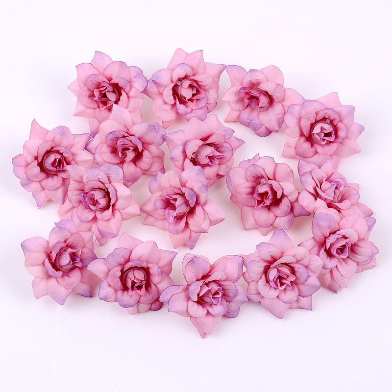 20PCs Rose Artificial Flowers Head Silk Fake Flowers Wedding Party Home Living Room Dining Table Garden Decorations DIY Crafts
