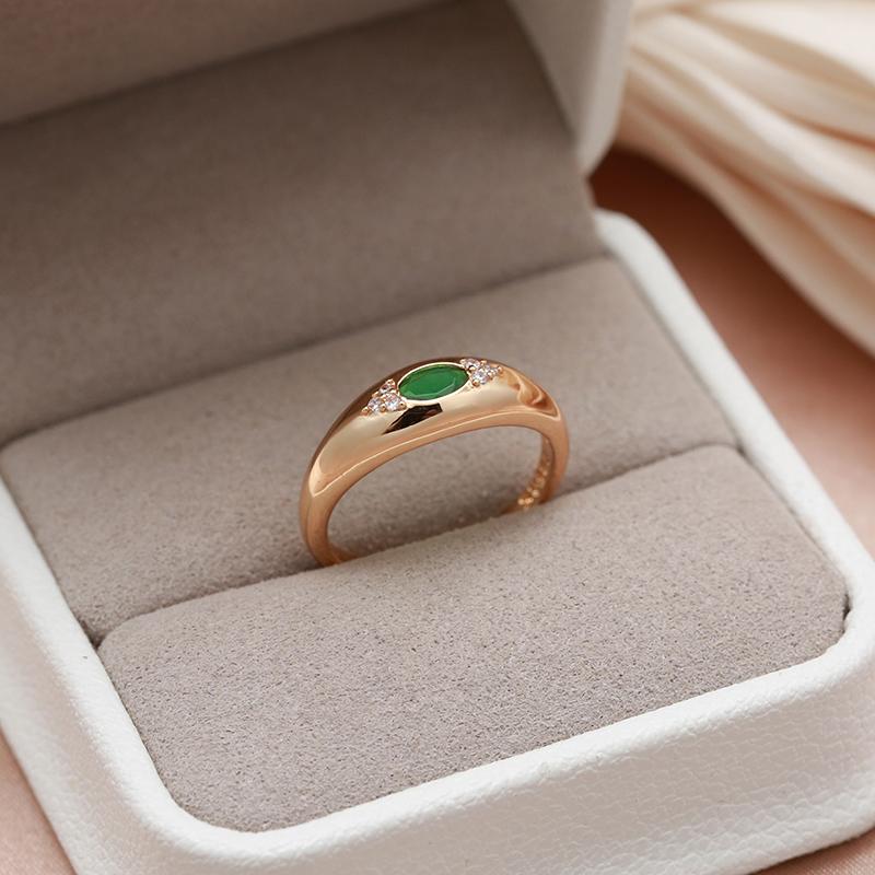 Kinel блестящие зеленые кольца с цирконом для женщин, свадебные украшения для невесты