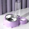 Съемный дозатор воды для кошек, съемная миска двойного назначения для домашних животных, автоматическая бутылка для питья для кошек