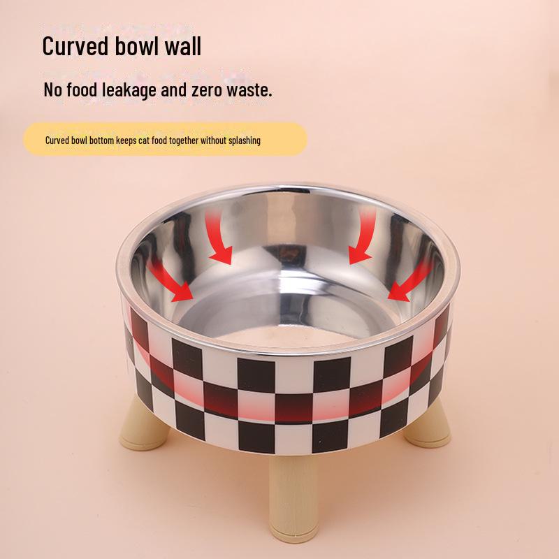 Миска для кошек и собак из нержавеющей стали с защитой от опрокидывания — большой размер