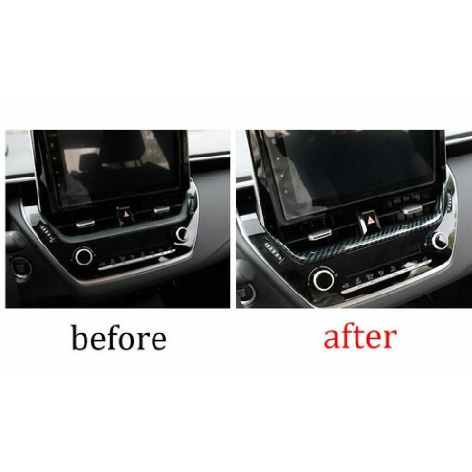 Middle Air Outlet Vent Frame Trim 1PCS For Toyota Corolla 2019-2022 Carbon Fiber