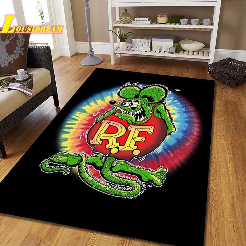 Коврик в стиле крыса в стиле фанк, детский игровой ковер для ползания, ковер для гостиной, спальни, кухни, ванной комнаты, балкона, противоскользящий коврик, реквизит для фотосъемки