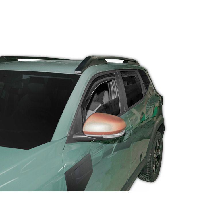 Дефлекторы окон - Dacia Duster 3 (с 2024 года) - Аэродинамические - Легкая установка без сверления - Акрил с защитой от УФ