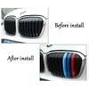 3 шт./компл. передняя решетка отделка украшения спортивные полосы эмблемы автомобильный стиль для BMW X1 F48 2016- аксессуары новые поступления