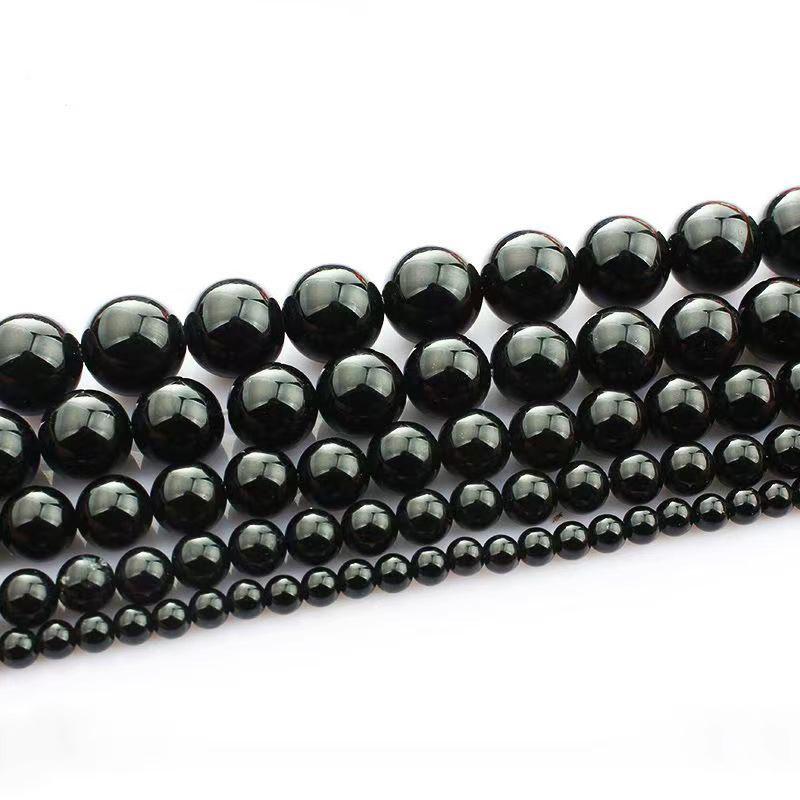 Бусины из натурального черного агата и красного агата 7А для самостоятельного изготовления украшений и ручного плетения