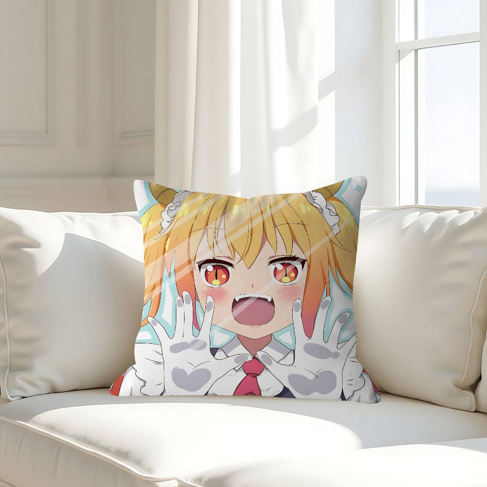 Anime D-Dragon-Maid Pillow Case Removable Washable Cushion Cover – All-Season Soft Linen