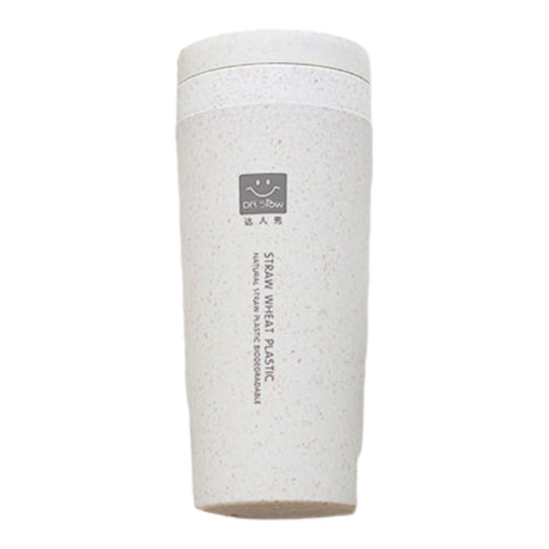 Экологически чистая двухслойная изолированная чашка из пшеничной соломы для использования на открытом воздухе и дома с крышкой