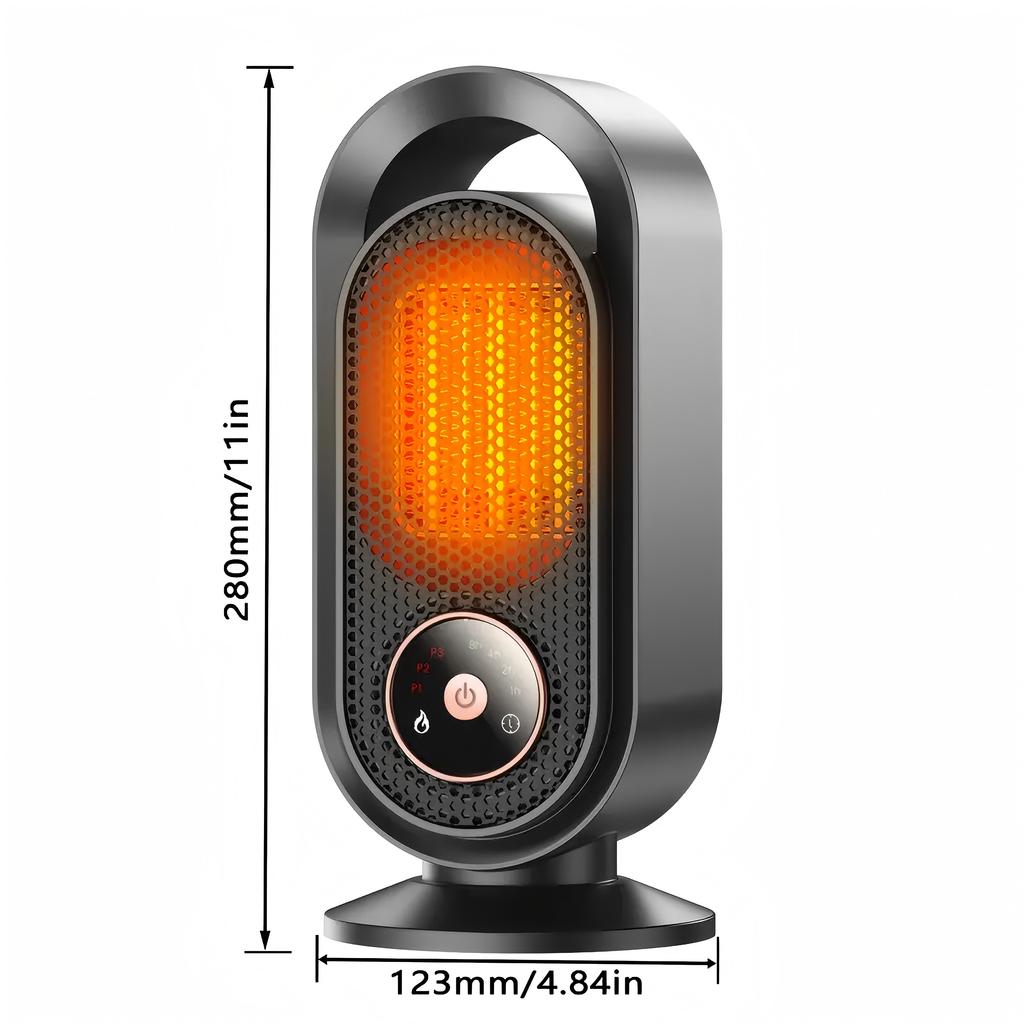 Электрический комнатный обогреватель PTC Быстрый нагрев Тихий Сенсорное управление 3 уровня нагрева до 1500 Вт Энергосбережение Безопасность для спален