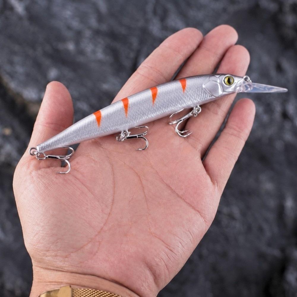 with 3 Treble Hooks Minnow Lure 13.5cm 14.3g Jerkbait Fishing Lure For Bass Fishing