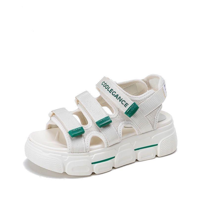 Sports Sandals Female Summer Thick Bottom Muffin Velcro Korean Fashion Roman Beach Shoes