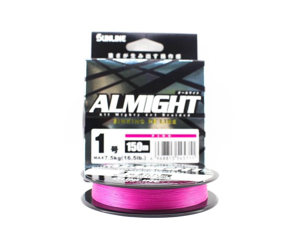 Sunline PE Line X4 Almight Sinking PE 150м PE 1 16.5lb розовый (5711)