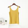 Summer Elastic Tank Tops Slim Fit U-Neck Camis Ribbed Sleeveless Base Layer Shirt Solid Color Camisole All Match
