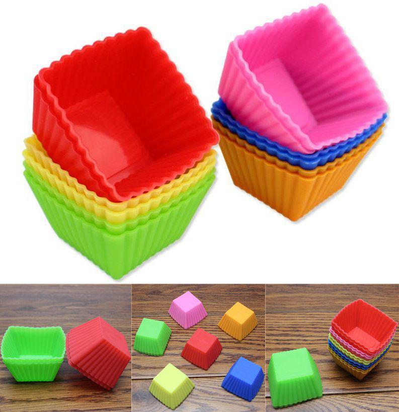 Яркие и прочные силиконовые квадратные формы для кексов для веселых приключений в выпечке