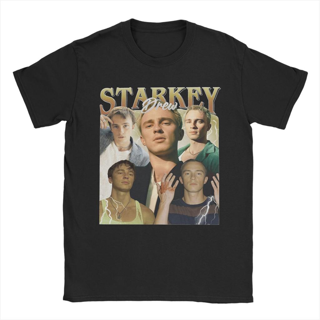 Винтажная футболка Drew Starkey Мужская Хлопковая Смешная Футболка С Круглым Вырезом Футболка С Коротким Рукавом Одежда С Принтом