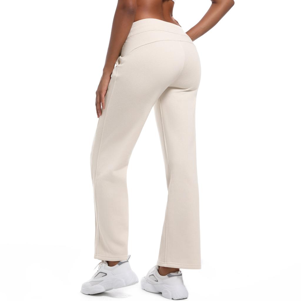 Модные повседневные удобные универсальные утепленные свободные спортивные штаны с завязками по бокам и драпировкой, широкие штаны для фитнеса и йоги для женщин