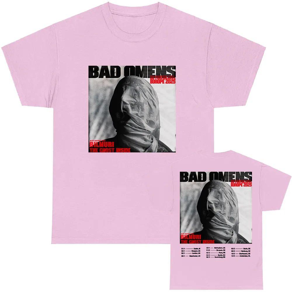 BAD OMENS Рок-группа Графические футболки Чувствуешь ли ты любовь Тур по Европе Футболка Уличный стиль Принт Хлопок Повседневная Свободная футболка Унисекс