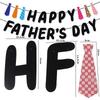 Festival Father's Day Letter Banner Paper Father's Day Ornament Tie Hanging Banner  Party Favors