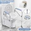 Silver Stainless Steel Portable Potty Chair Toilet Foldable Adjustable Commode Chair Closestool Chamber Pot For Elderly Men