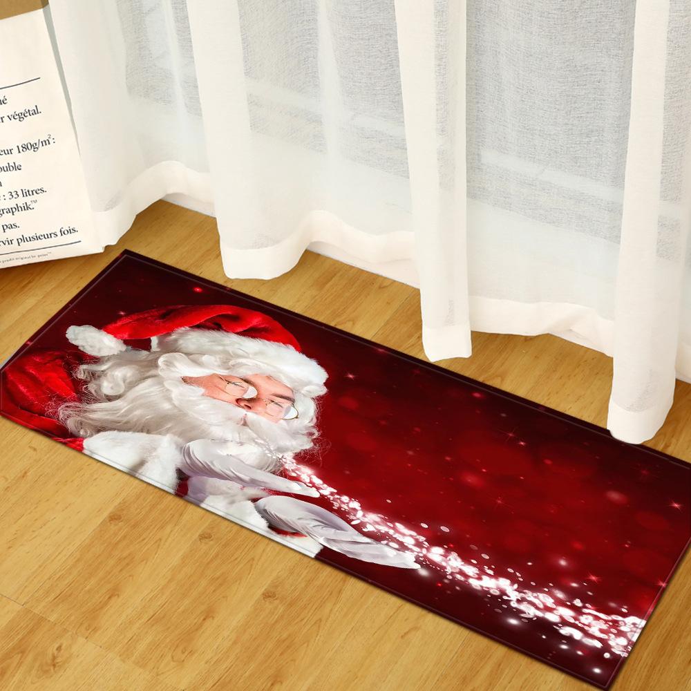 Christmas Porch Entrance Mat Kitchen Absorbent Strip Bathroom Non-Slip Mat Bedroom Living Room Carpet Floor Mat