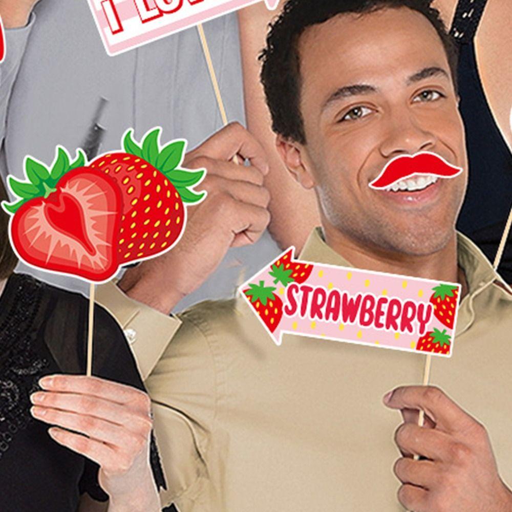 Бумажный летний фрукт фото реквизит красный костюм маска забавный фотобудка реквизит пляжная вечеринка у бассейна