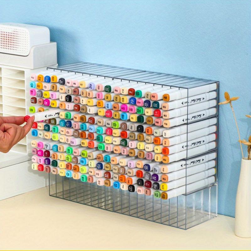 1 шт. Ящик для хранения 18 художественных ручек, вмещает 72 маркера, многофункциональный держатель для хранения карандашей и художественных кистей большой емкости.