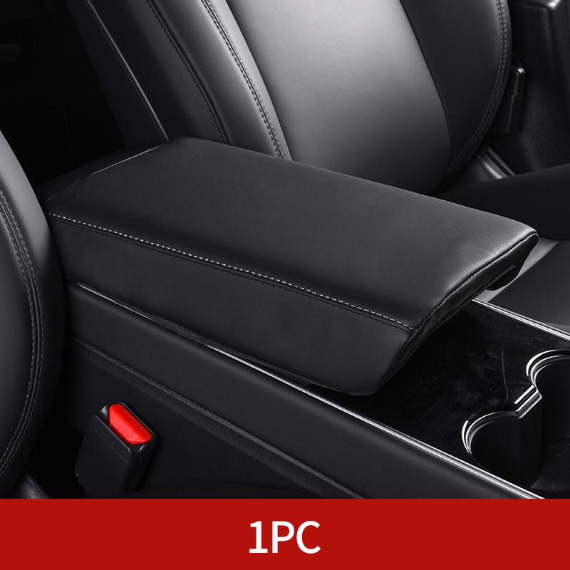 For Model 3 Y 2023 2022 2021 2020 Car Center Console Armrest Box Cover Pad Soft Case Leather Mat Styling Car Accessories