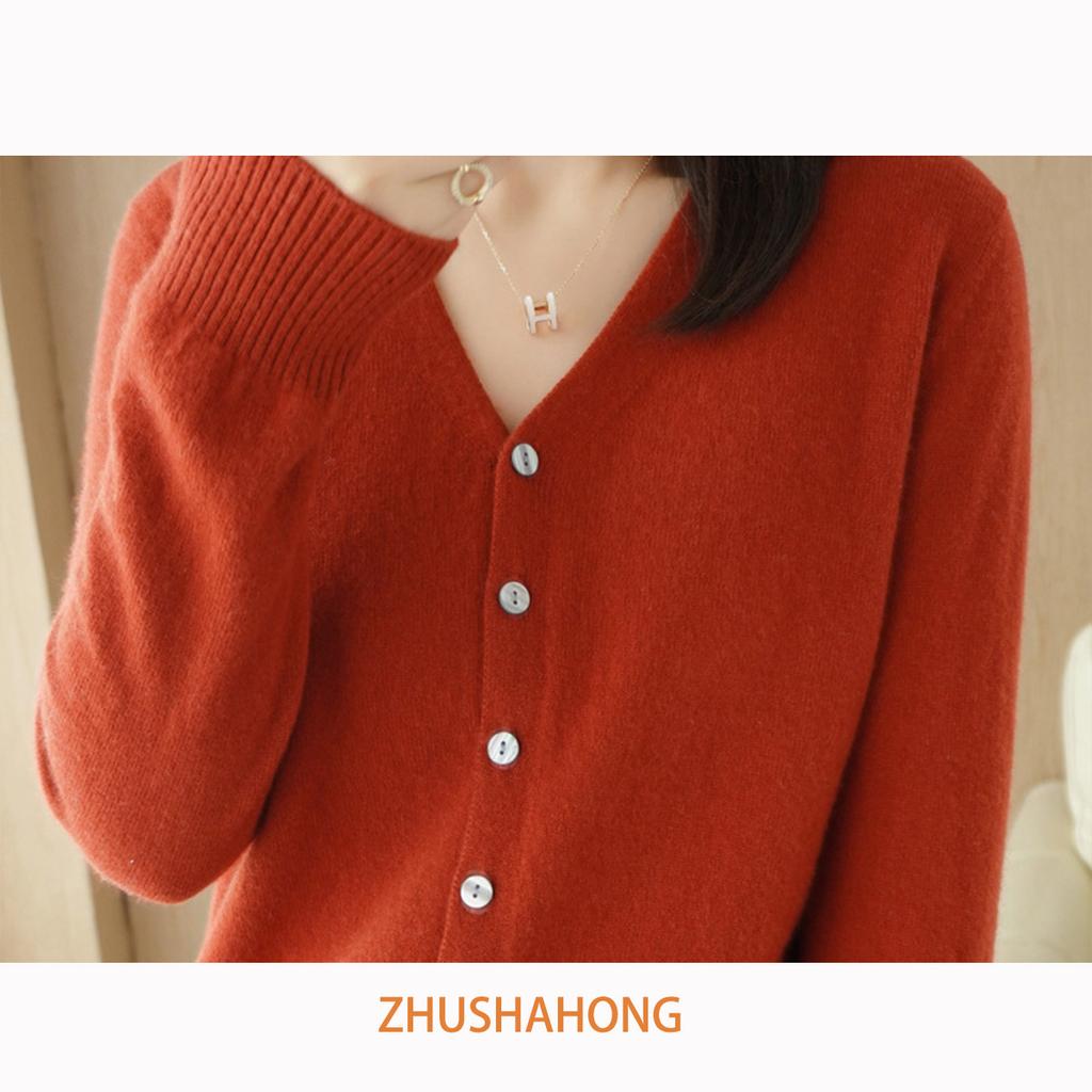 Женский трикотаж с V-образным вырезом, однобортный, на пуговицах, пуловеры, свитера женские, осень-весна, с длинным рукавом, короткие, маленькие, свежие, верхняя одежда, трикотажные кардиганы, топы