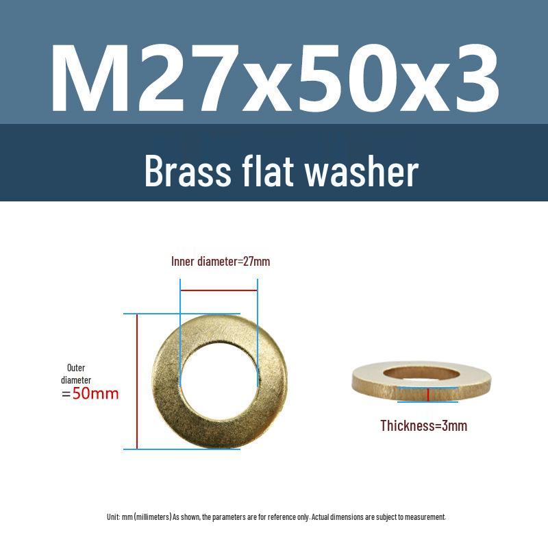 Yigu Durable Brass Flat Washers: M2-M12 Screws