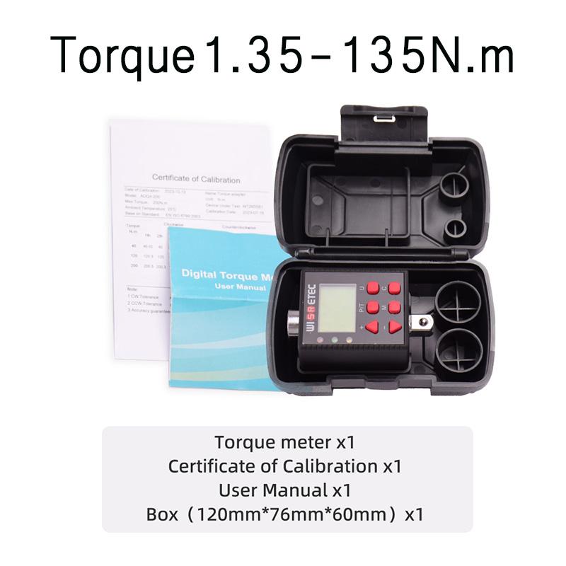 WISRETEC Digital Torque Wrench Adapter Precision Electronic Torque Tool Converter and Meter with LCD Display Includes 1/2", 1/4"
