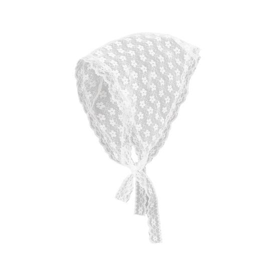 Кружевной платок на голову, треугольный галстук, повязка на голову с кружевным цветочным украшением, сплошной цвет, стилизованное украшение для фотосъемки