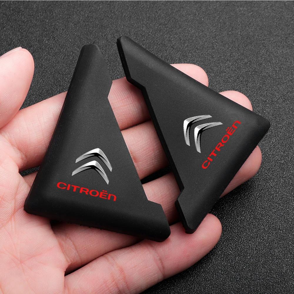 WYGL9 2pcs Silicone Car Door Corner Protector Anti-Collision Scratch Cover For Citroen Elysee Berlingo Xsara C3 C2 C1 XR C4 Picasso C5