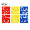 Reusable Paint Stencil 6 Pcs Painting Template Stencils, 5.5x5.9 Inch Washable DIY PP Plastic Art Stencils for Wood Paper Fabric, Home Decor