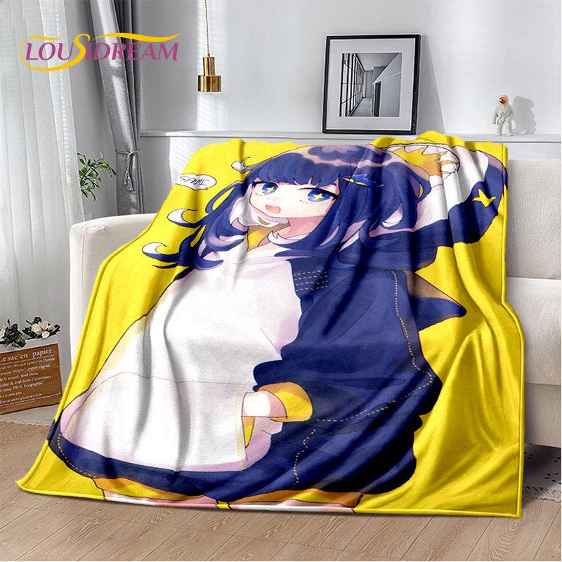 Gawr Gura Hololive милое аниме мягкое плюшевое одеяло, фланелевое одеяло для гостиной, спальни, кровати, дивана, чехол для пикника, детский чехол