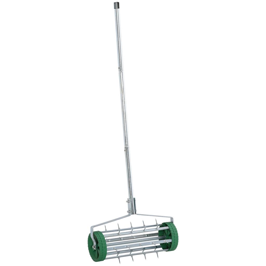 Lawn Aerator Roller, Telescopic Handle, 98 x 45 x 87 cm, Green