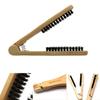 Деревянная парикмахерская расческа V-образной формы, профессиональный инструмент для выпрямления волос, аксессуары для волос