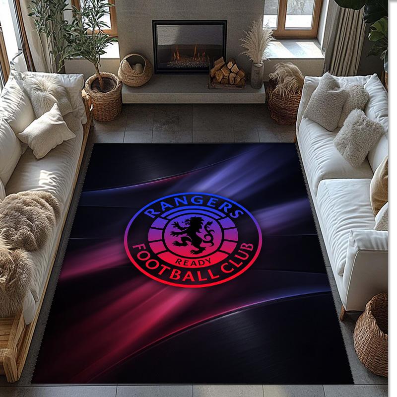 Rangers FC Футбол Футболный Узор Мягкий Ковер для Зоны Нескользящий Ковер для Пола в Помещении Спортивный Декоративный Коврик для Спальни