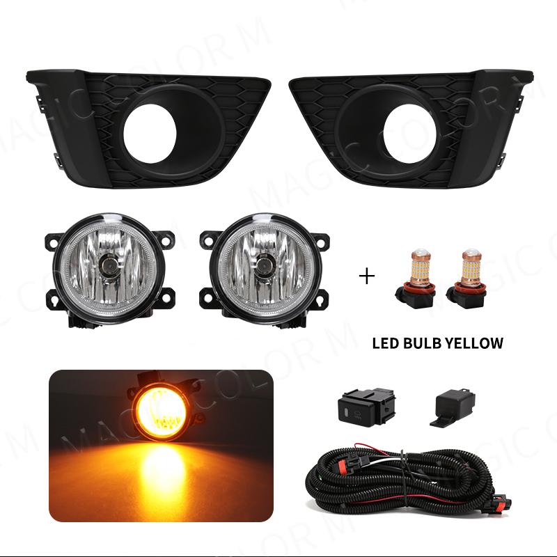 DRL Fog Lights Daytime Running Lamp LED for Honda Fit JAZZ 2014 2015 2016 2017 Wires Switch Relay Bumper Driving Car Accessories