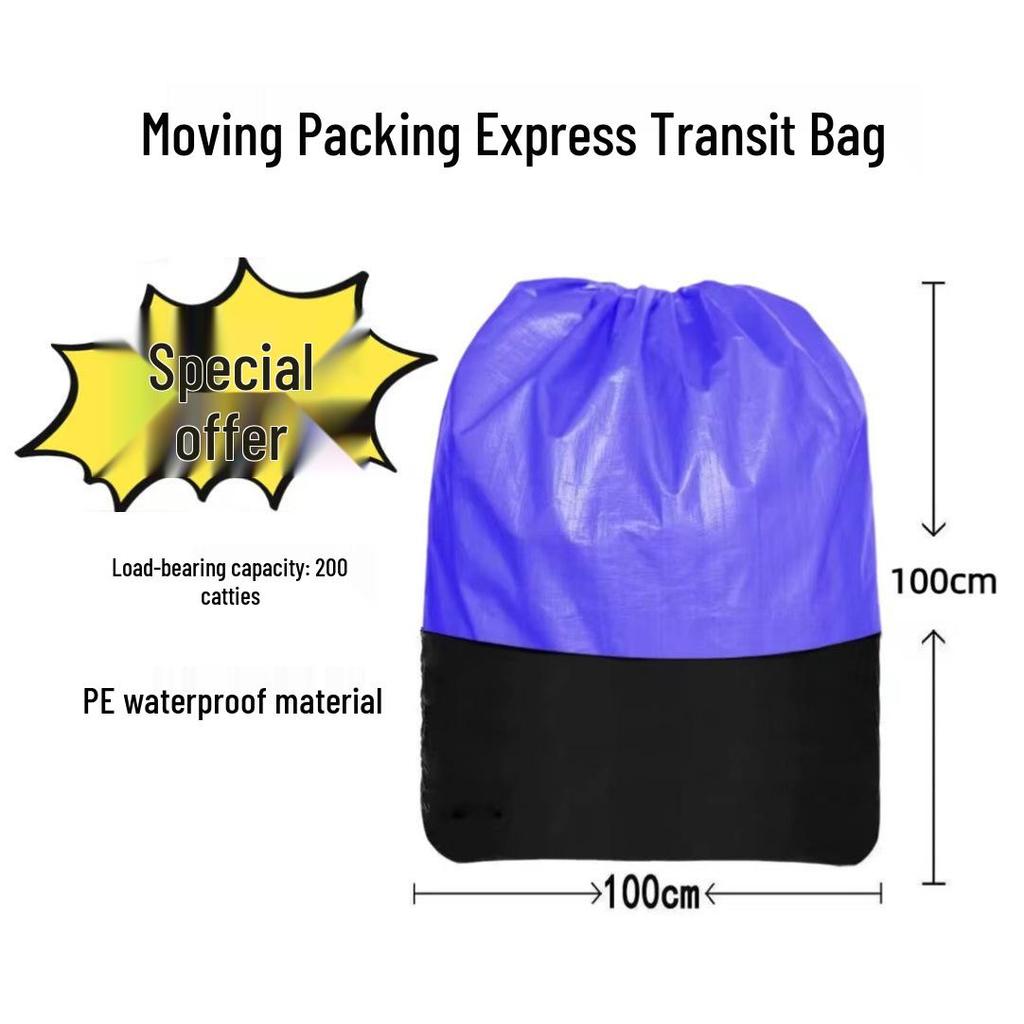 Express Transit Large Waterproof Packing Bags with Drawstrings - Durable, Wear-Resistant for Logistics and Cargo Collection
