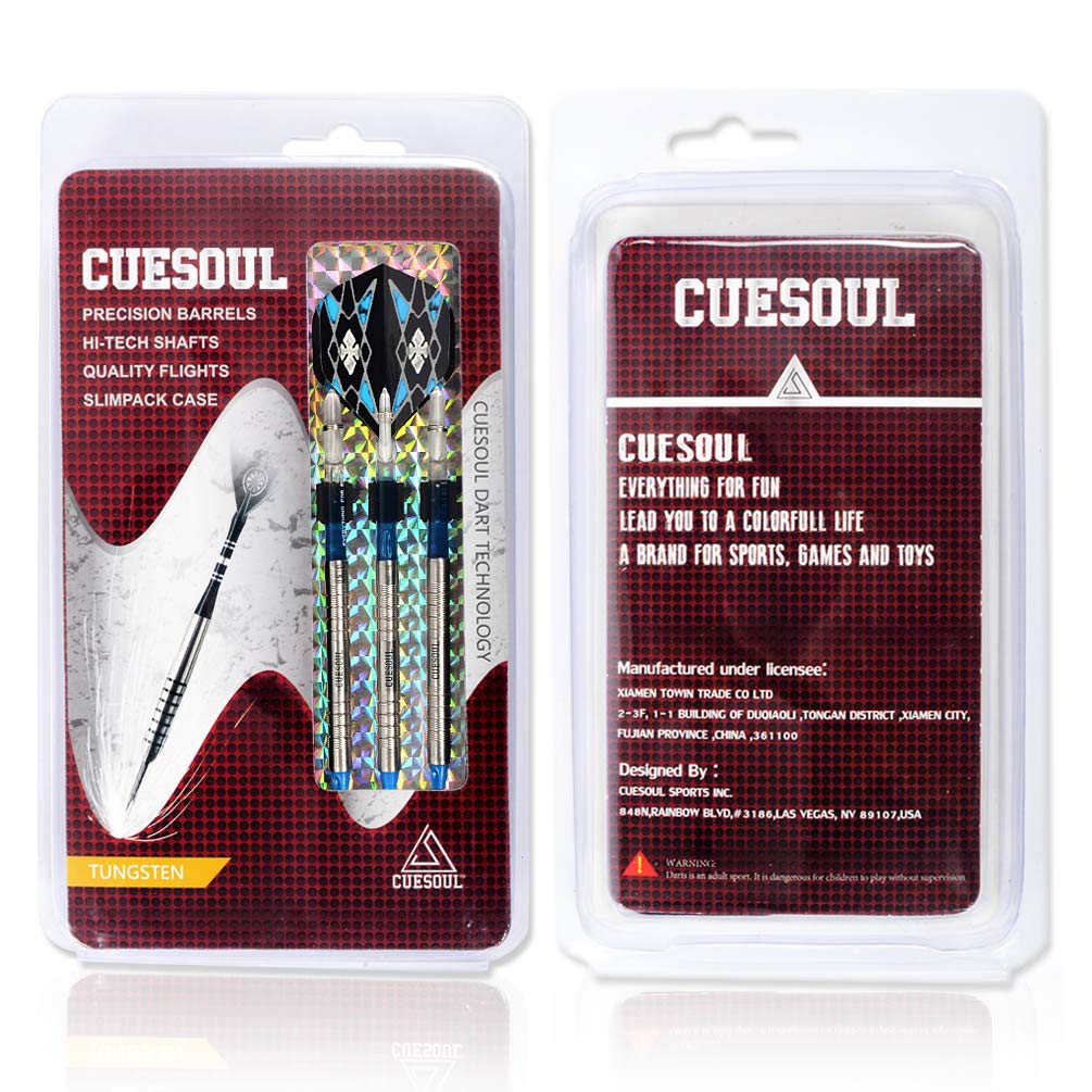 CUESOUL Soft Tip Darts Black Scorpion Swords Series 95 Percent Tungsten 18g Barrel CSTSTD040