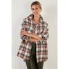 Хлопковая клетчатая рубашка свободного покроя с карманами, зимняя длинная женская рубашка 6230182