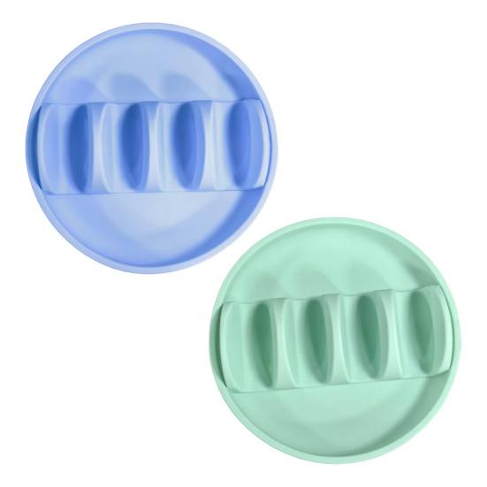 Silicone Taco Holder Plates Large Capacity Taco Rack with Dividers BPA-Free Non-Slip Tortilla Plate Stands Taco Serving Tray