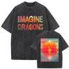 Рок-группа Imagine Dragons Loom Мировой тур 2026 Стирка Винтажная Футболка Мужская Женская Готическая Оверсайз Футболки Унисекс Повседневная Футболка
