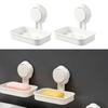 Pack Of 2 Wall Mounted Soap Dishes With Strong Suction Cups Soap Box Easy Installation For Smooth Surfaces Soap Rack