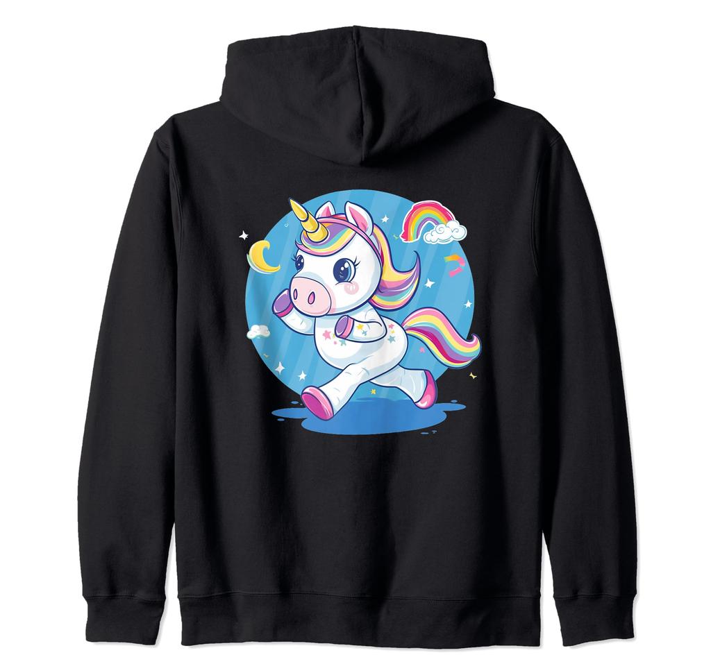 Милый бегущий единорог для пробежек, костюм для марафона, толстовка на молнии