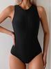 Купальный костюм для женщин, сексуальный цельный боди на молнии, летний простой классический купальник, женский модный купальный костюм