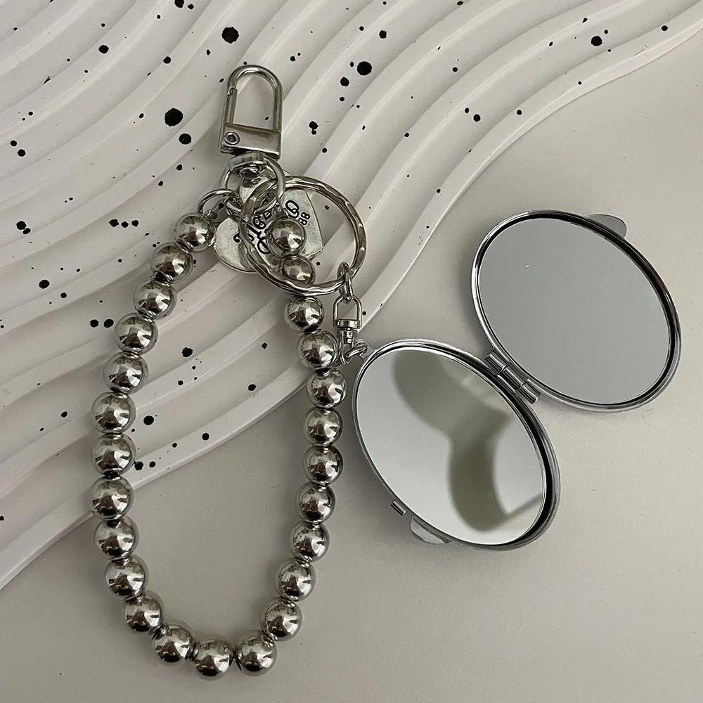 Metal with Shaped Mirror Bag Pendant Sweet Cool Trendy Fashion Pendant Bag Charm
