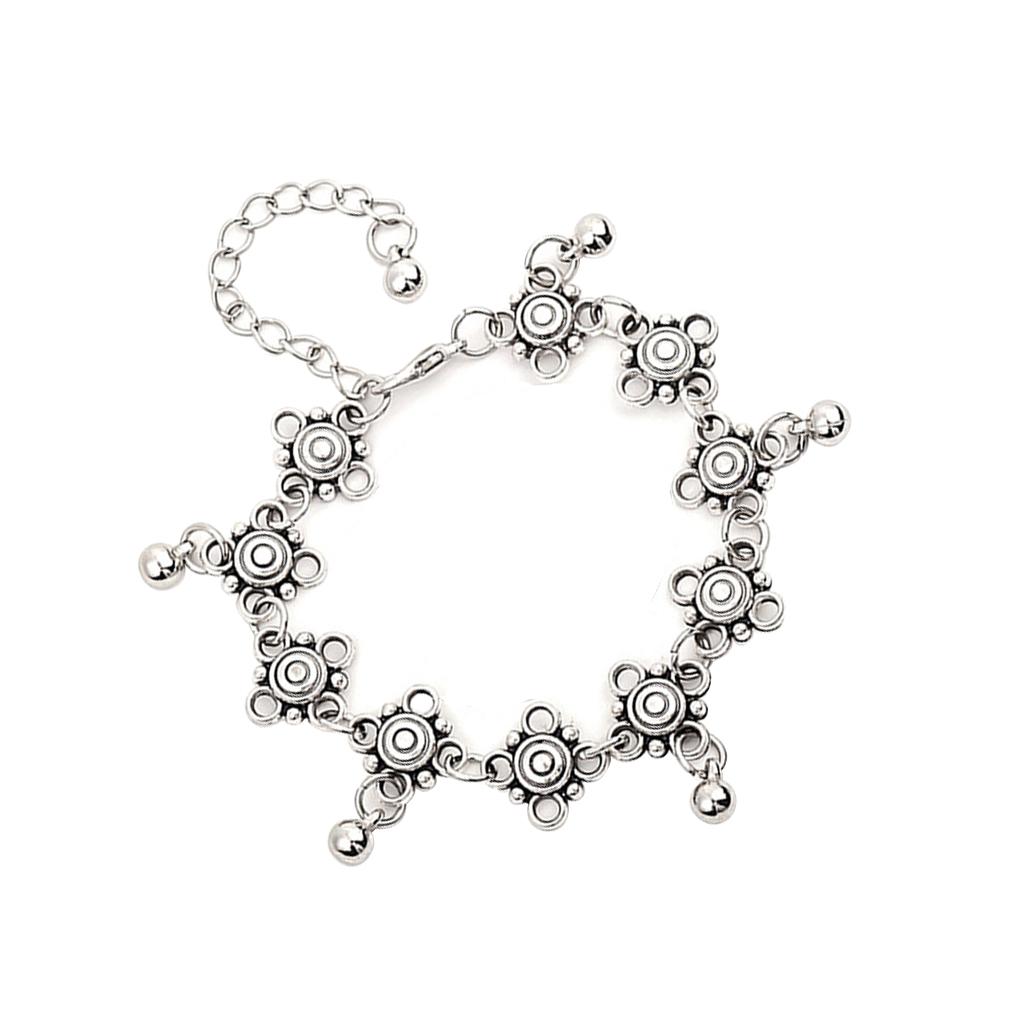 Women Vintage Chain Hollow Foot Anklet Water Drop Tassel Jewelry Decoration Gift